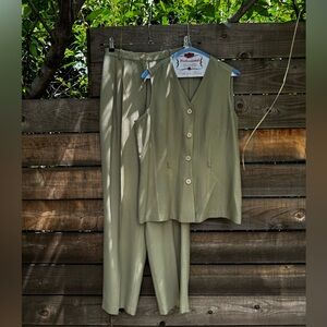 100% silk summer suit with vest